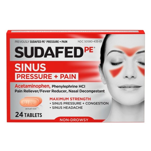 SUDAFED SINUS CONGESTION TABLET PSE 24CT