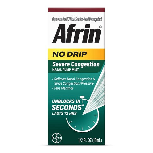 AFRIN SPRAY NO DRIP SEVERE CONGESTION MENTHOL 15ML