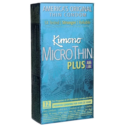 KIMONO CONDOM MICRO THIN AQUALUBE 12CT