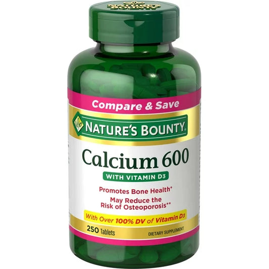 CALCIUM+D 600MG TAB 250CT NAT BOUNTY