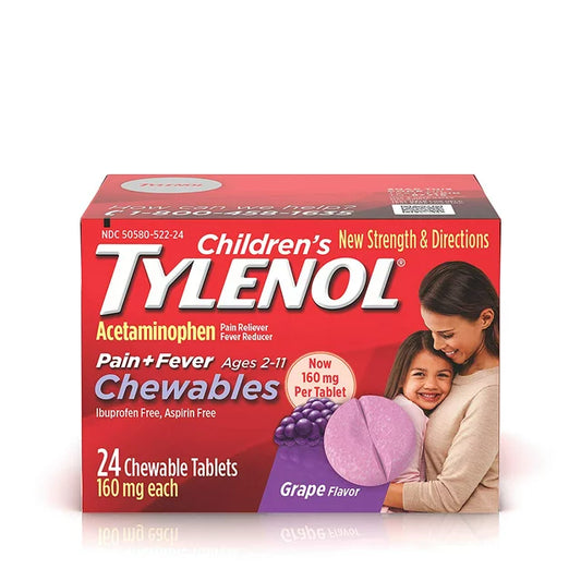 TYLENOL CHILD GRAPE CHEWABLE TAB 24CT