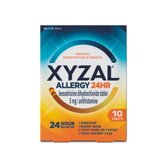 XYZAL OTC 24HR 5MG TABLET 10CT