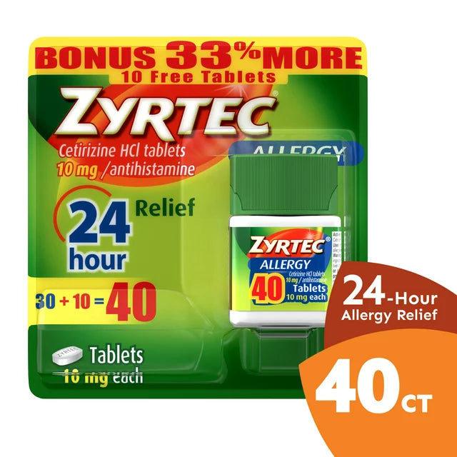 Zyrtec 10 Mg 30 + 10 = 40 Tablets