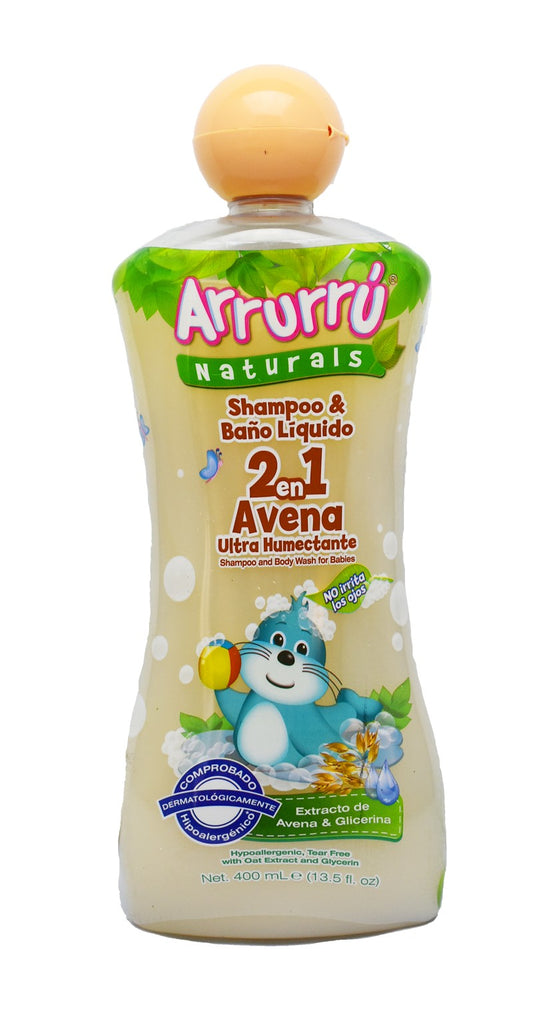 Arruru Shampoo & Baño. Avena Liq. 2 en 1 13.5 Fl. Oz