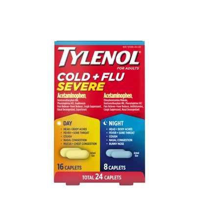 TYLENOL ES COLD+FLU M/A DAY CAP PSE 24CT