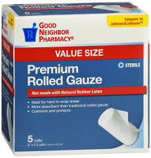 GNP GAUZE ROLL 3INX2.5YD 5CT