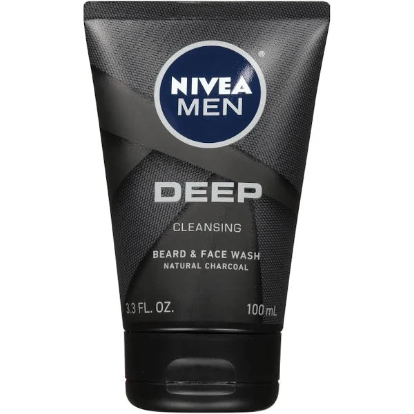 NIVEA MEN DEEP FACE AND BEARD WASH 3.3OZ