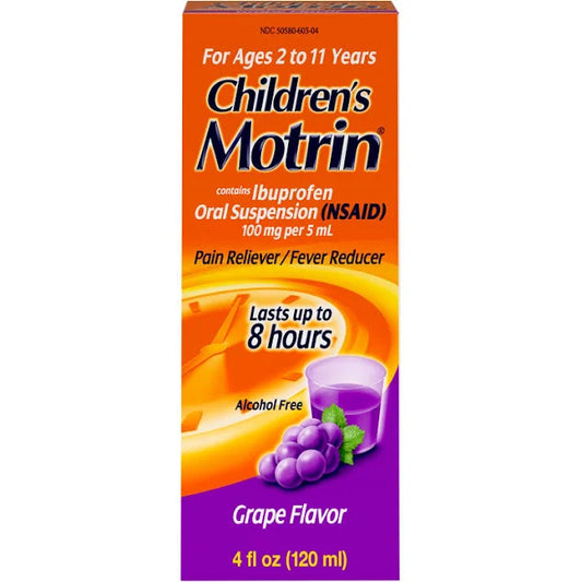 MOTRIN CHILD SUSPENSION GRAPE 4OZ