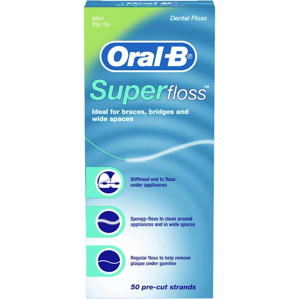 ORAL B SUPER FLOSS MINT 50YD