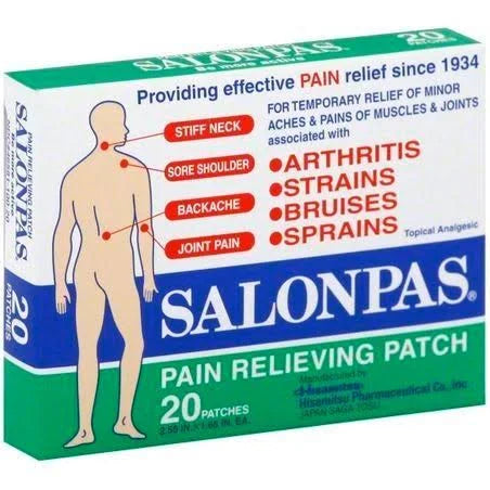 SALONPAS PAIN RELIEVING PATCH 20CT