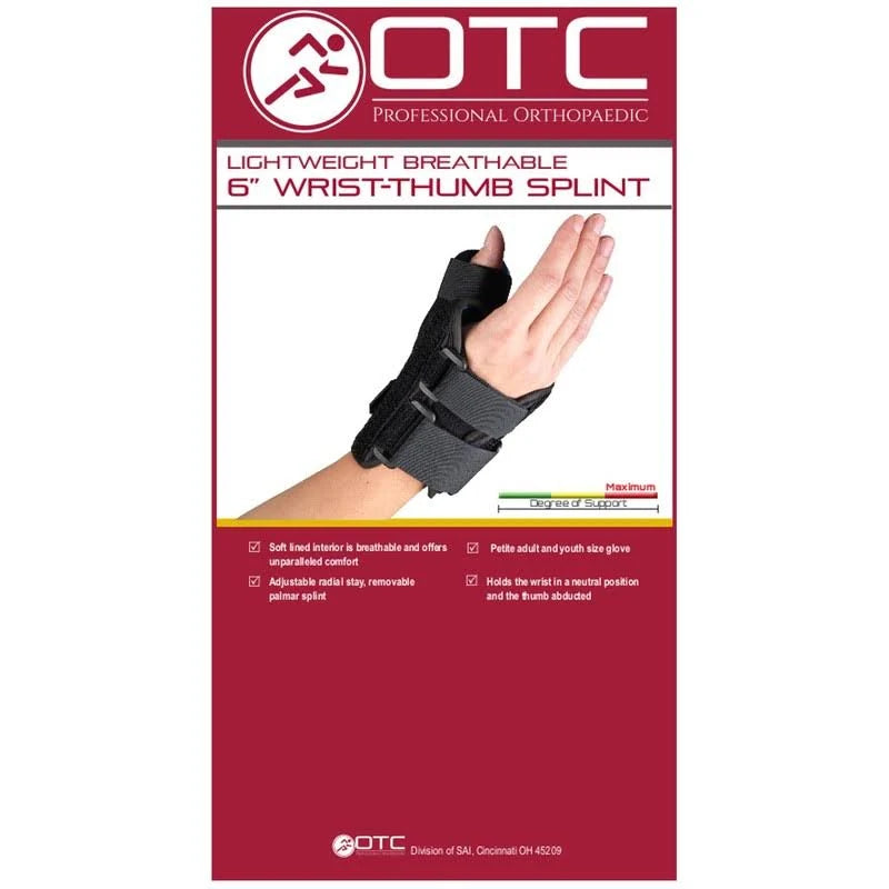 Otc Professional Orthopaedic Wrist / Thumb Splint Left