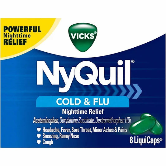 NYQUIL NIGHTTIME COLD & FLU LCP 8CT