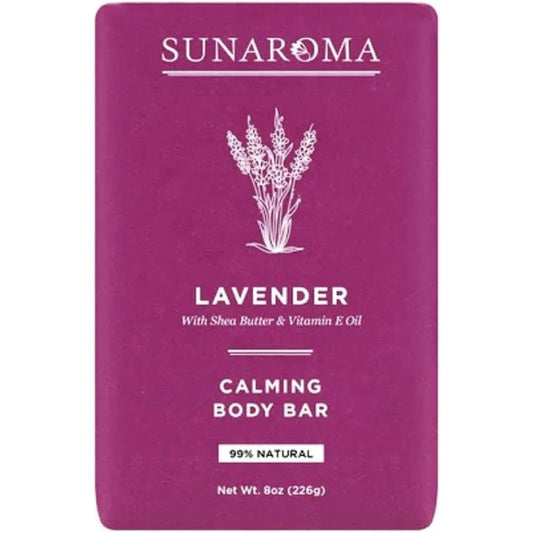 Sunaroma Soap Bar Lavender With Shea + Vitamin E Oil 8oz