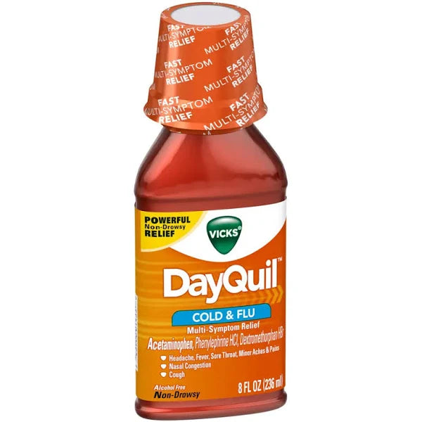 DAYQUIL COLD FLU PSE FREE LIQUID 12OZ