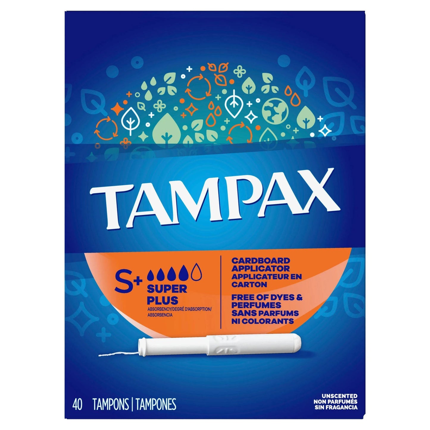 TAMPAX SUPER+ UNSCENTED TAMPON 40CT