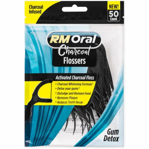 Rm Oral Charcoal Flossers 50 Count