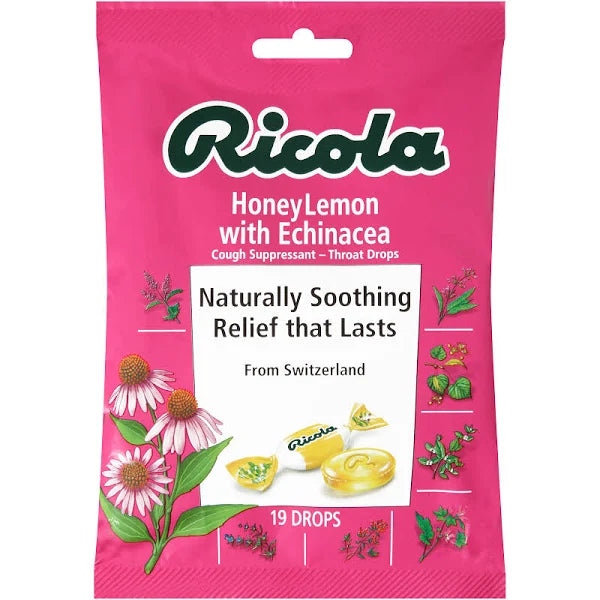 RICOLA BAG HNY LEM ECHINACEA LOZ 19CT