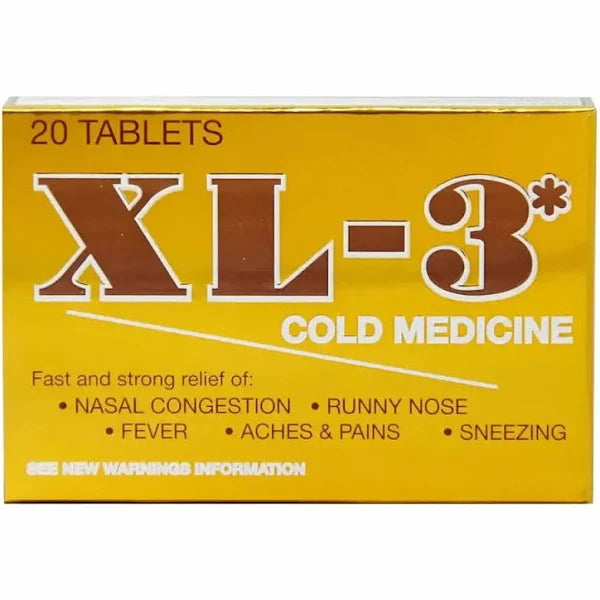 Xl 3 Cold Medicine 20 Tablets