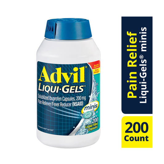 Advil Liqui-Gels Minis Pain Reliever / Fever Reducer - 200.0 Ea