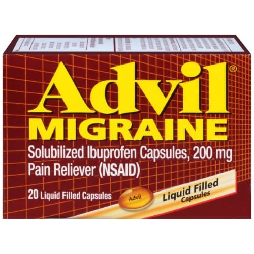 Advil Migraine Pain Reliever Liquigels 20 Liquid Gels