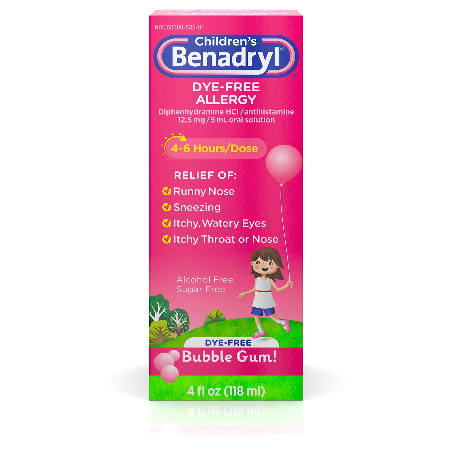 BENADRYL KIDS ALLERGY LIQ DYE FR BBL 4OZ