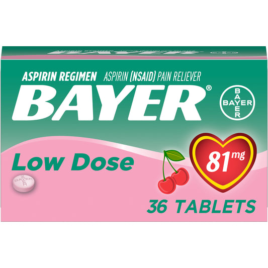 BAYER ASPIRIN LOW DOSE CHEWTAB CHERRY 36CT