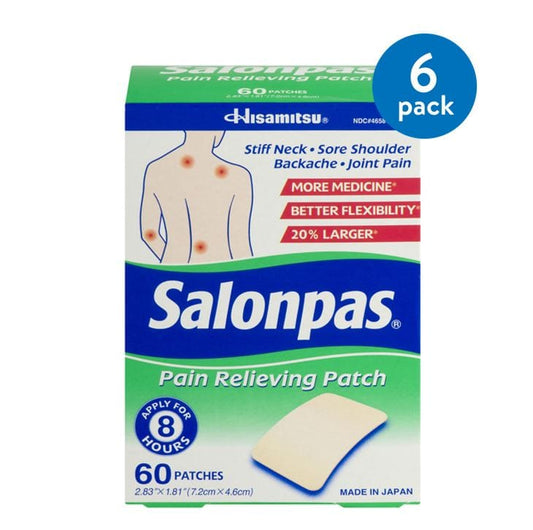 SALONPAS PAIN RELIEVING PATCH 60CT