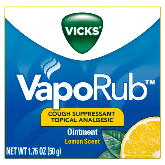 Vicks VapoRub Lemon Scented Cough Suppressant Topical Analgesic Lemon - 1.76 Oz