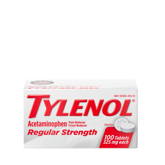 TYLENOL REGULAR STRENGTH TABLET 100 CT