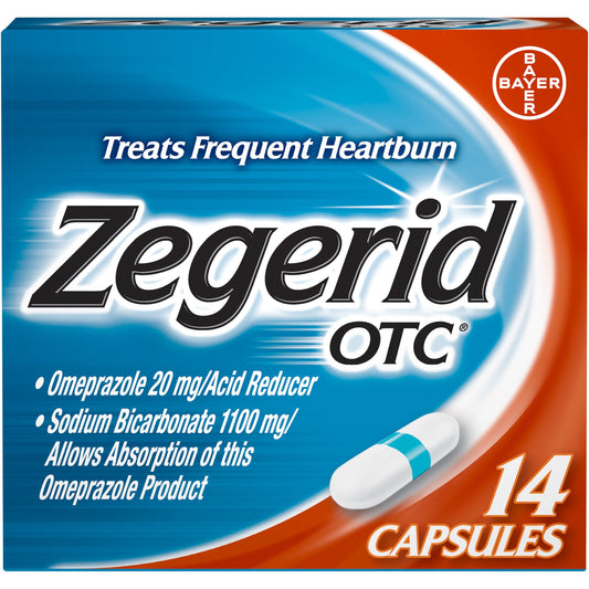 ZEGERID OTC 20MG CAPSULE 14CT