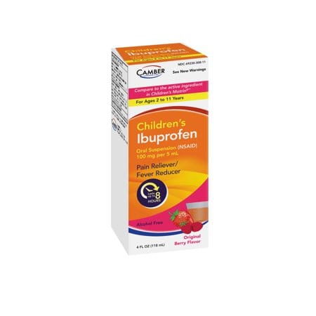 Camber Consumer Care Ibuprofen Suspension Berry Flavor 4 Oz