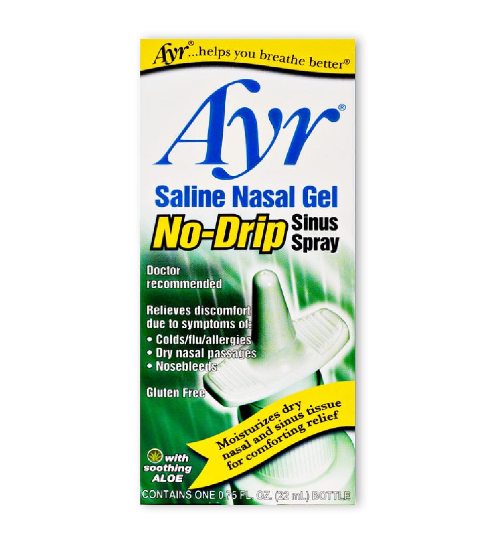 Ayr Saline Nasal Gel No-Drip Sinus Spray 0.75 Fl Oz