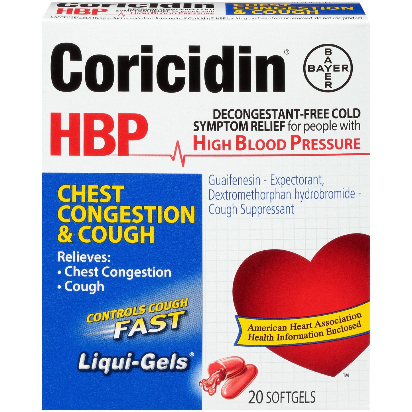 CORICIDIN HBP CHEST CONGESTION AND COUGH SOFTGEL ...