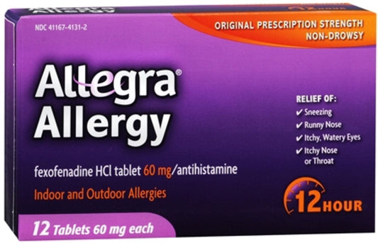 Allegra Adult 12 Hour Allergy Relief 12 Tabs by Allegra