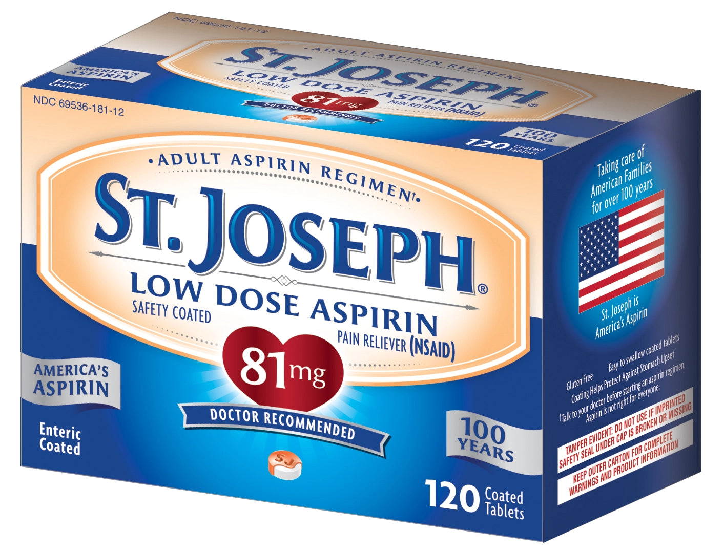 St. Joseph Aspirin Enteric Coated 120 Tabs