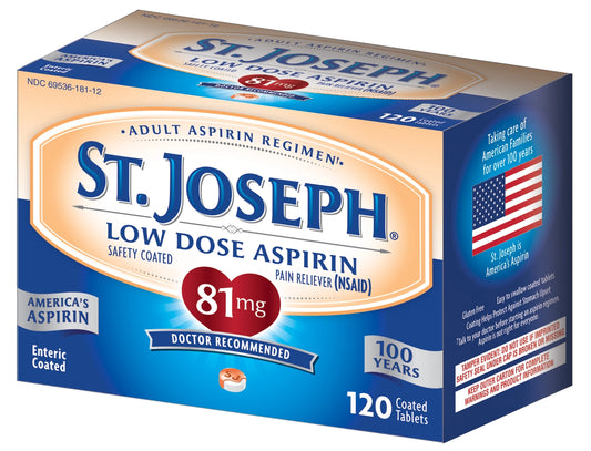 St. Joseph Aspirin Enteric Coated 120 Tabs