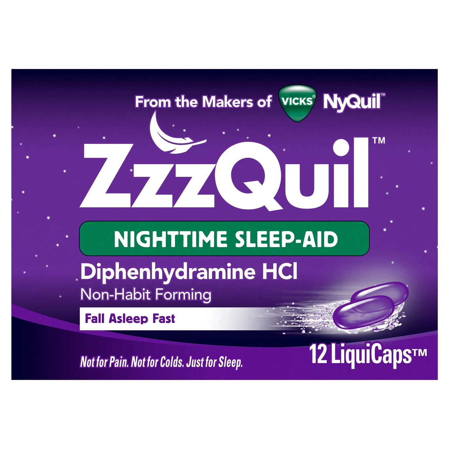 ZZZQUIL NIGHTTIME SLEEP AID LIQUIGEL 12CT