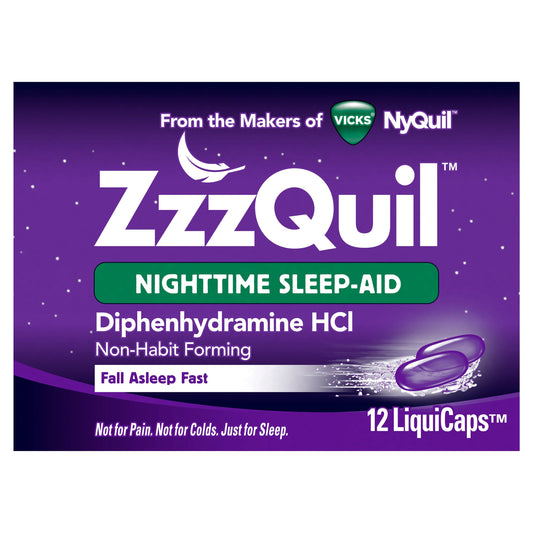 ZZZQUIL NIGHTTIME SLEEP AID LIQUIGEL 12CT