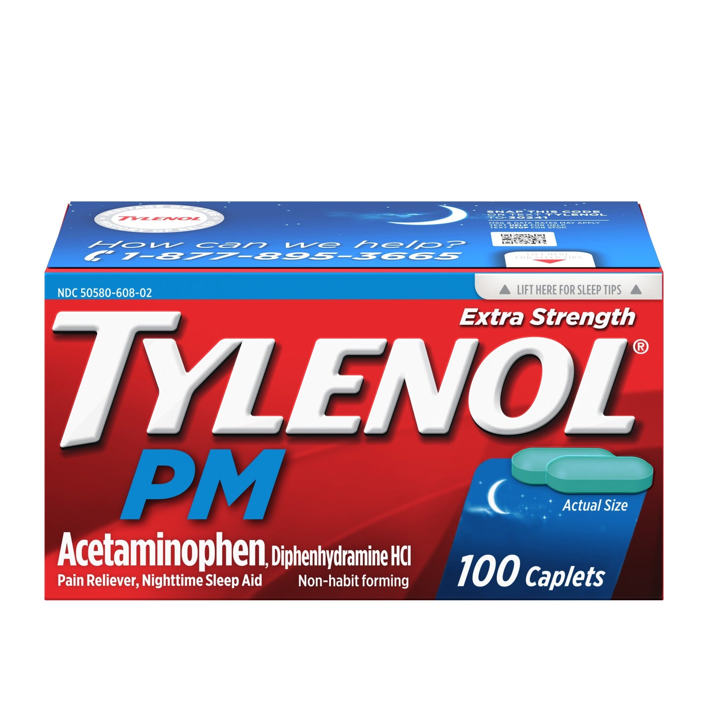 TYLENOL PM EXTRA STRENGTH CAPLET 100CT