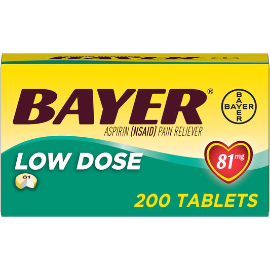 Bayer Aspirin Regimen Low Dose Safety Coated Tablets 200 Tabs