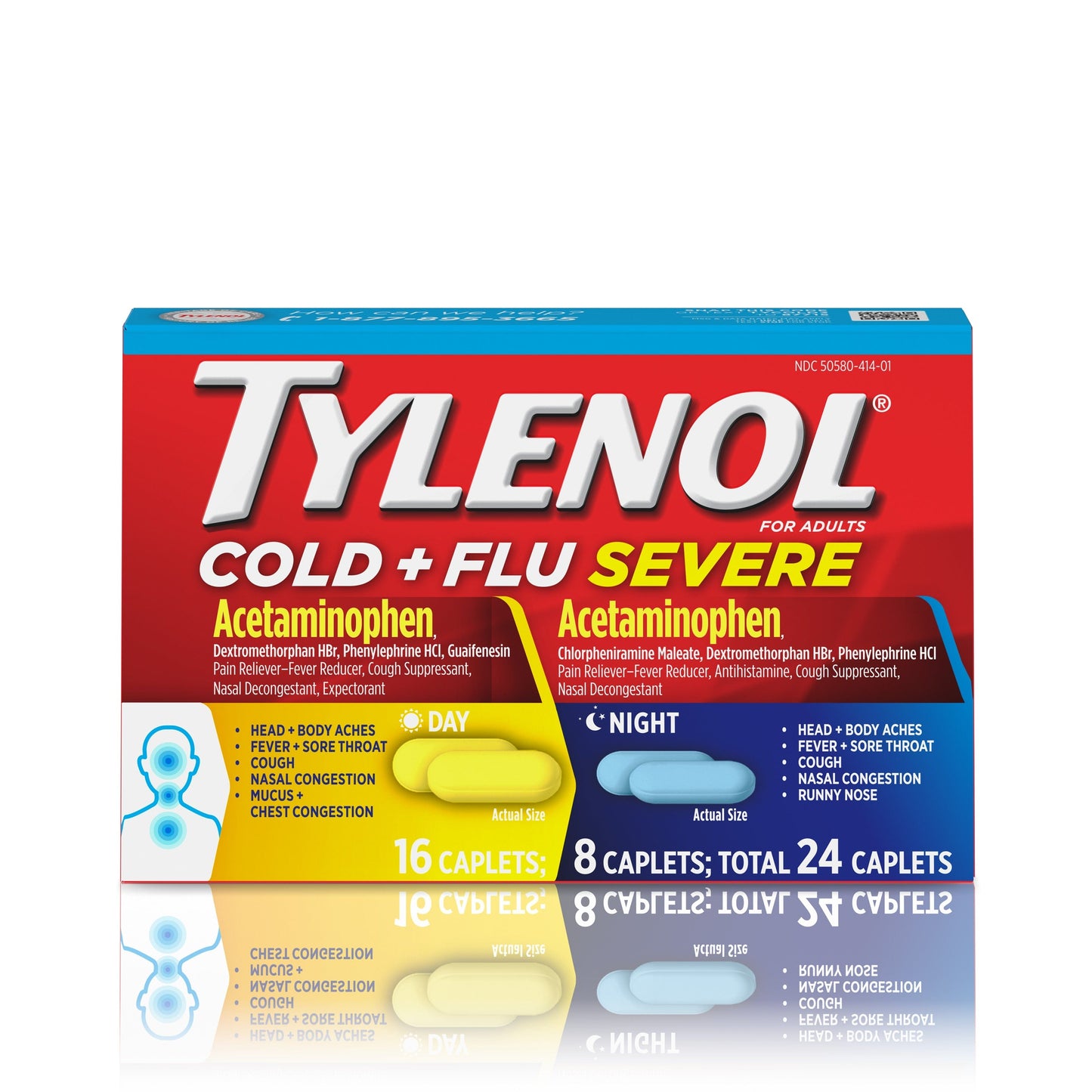 TYLENOL COLD/FLU SEVERE DAY/NIGHT CAP 24