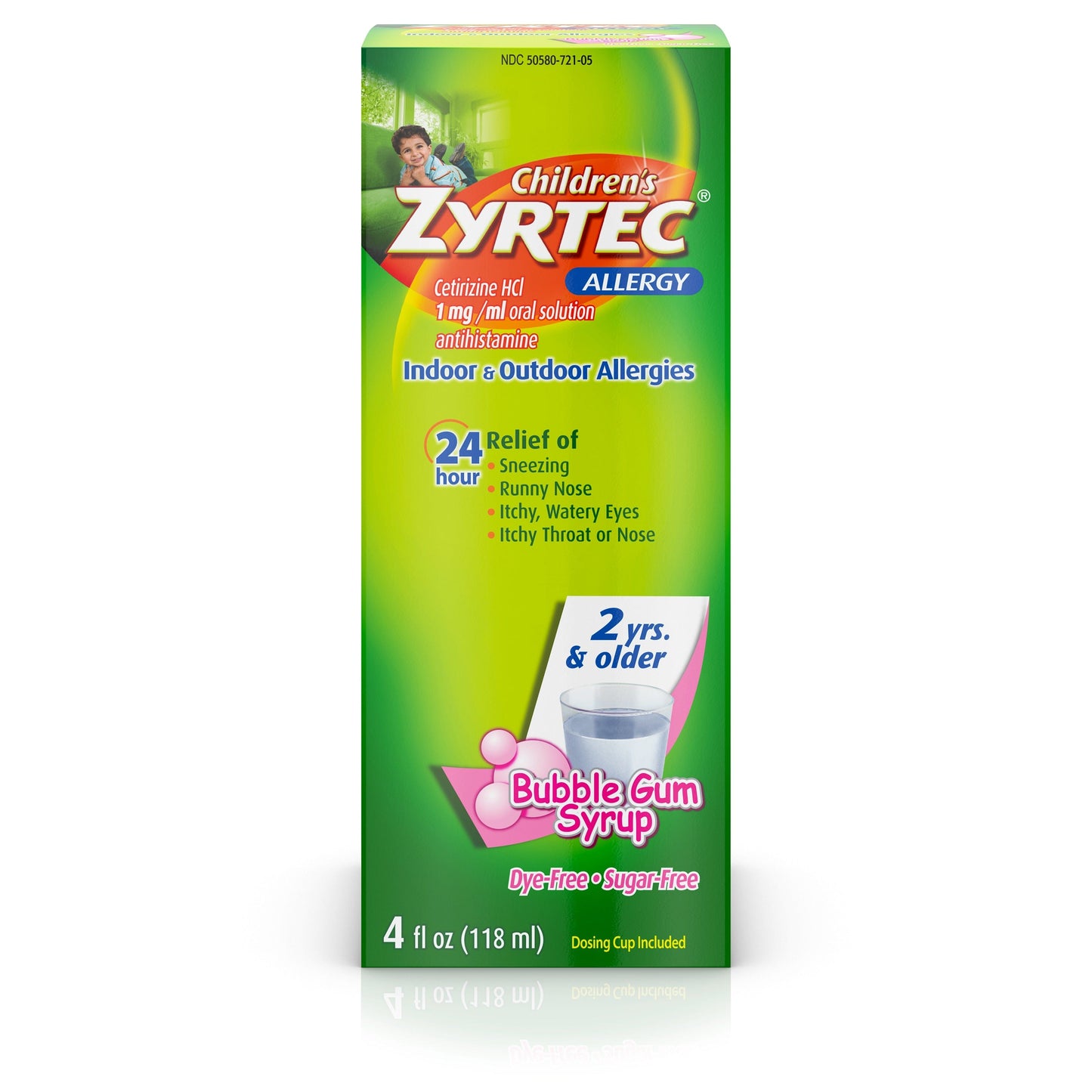 ZYRTEC OTC CHILD S/F DY/F BBLGM 4OZ