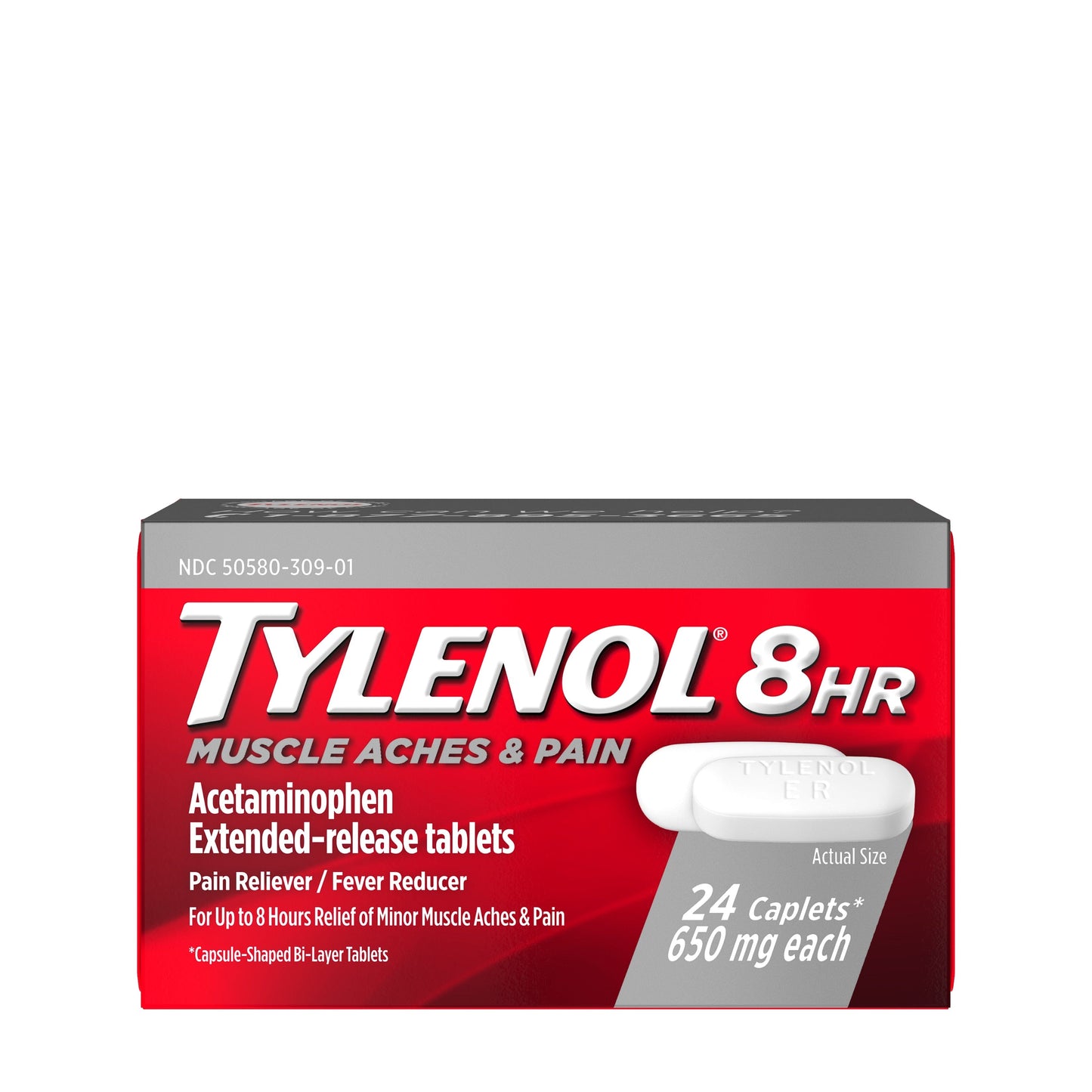 TYLENOL 8HR MUSCLE PAIN 650MG CAP 24CT