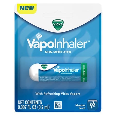 Vicks VapoInhaler, Portable Nasal Inhaler, Non-Medicated, Soothing Vapors Menthol - 1.0 Ea