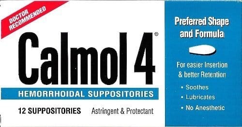 CALMOL 4 HEMORRHOIDAL SUPPOSITORIES 12CT