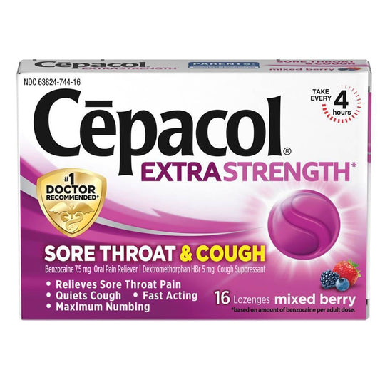 CEPACOL ES LOZ SORE THRT/CGH BERRY 16CT