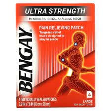 BENGAY PATCH ULTRA STRENGTH LARGE 4CT